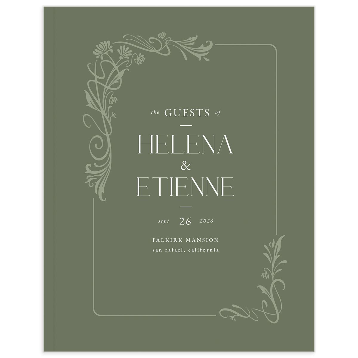 Nouveau Frame Wedding Guest Book