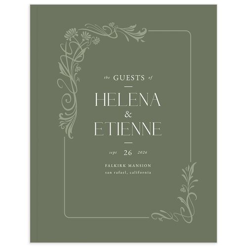 Nouveau Frame Wedding Guest Book Dark Camo
