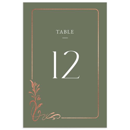 Nouveau Frame Table Numbers Rose Gold Dark Camo Signature