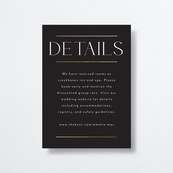 Estate Wedding Enclosure Cards Gold Pure White Signature