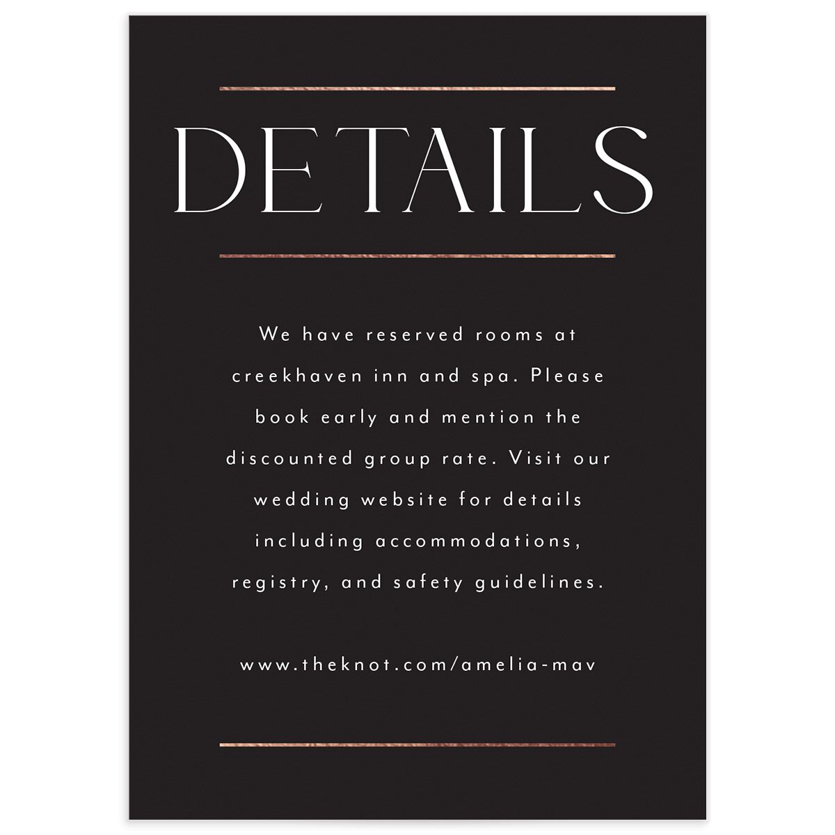 Estate Wedding Enclosure Cards