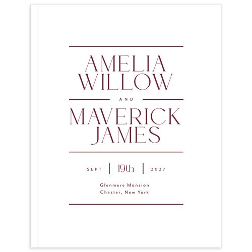 Estate Wedding Guest Book Merlot