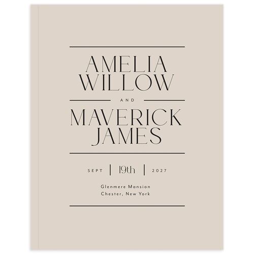 Estate Wedding Guest Book Bisque