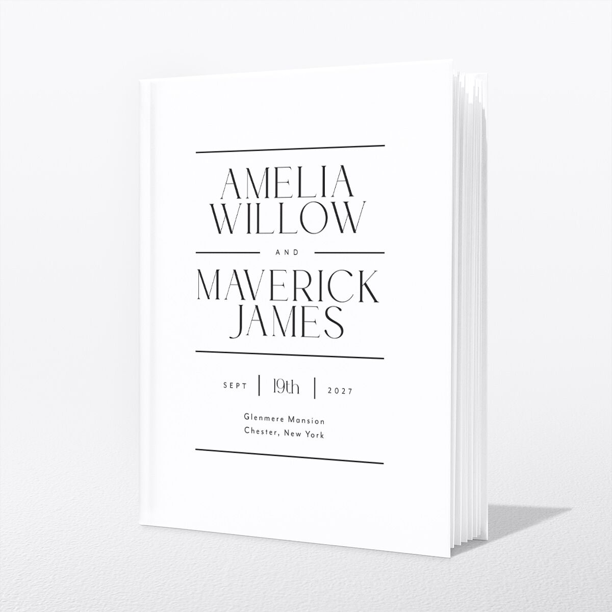 Estate Wedding Guest Book front