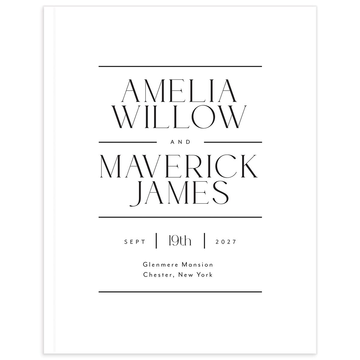 Estate Wedding Guest Book