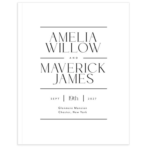 Estate Wedding Guest Book Pure White