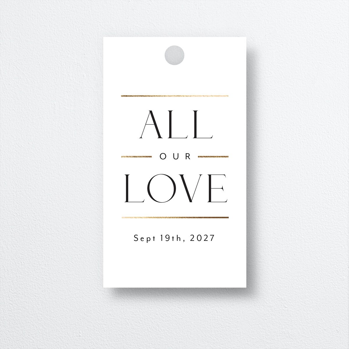 Estate Favor Gift Tags front in white