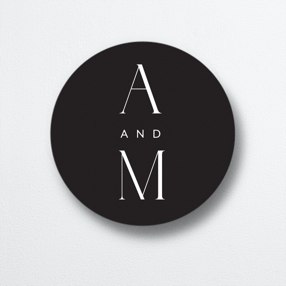 Estate Wedding Stickers front in white