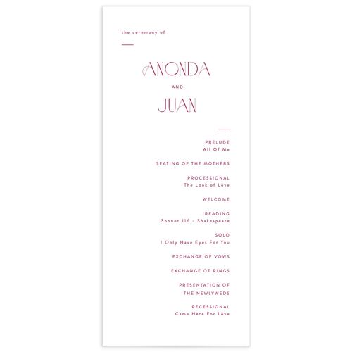 Gramercy Wedding Programs - 