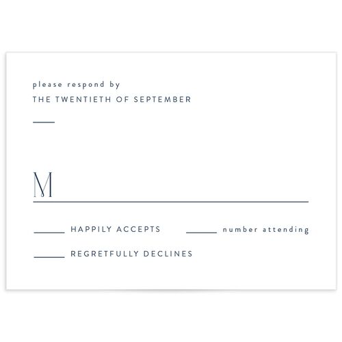 Gramercy Wedding Response Cards Moody Blue Signature