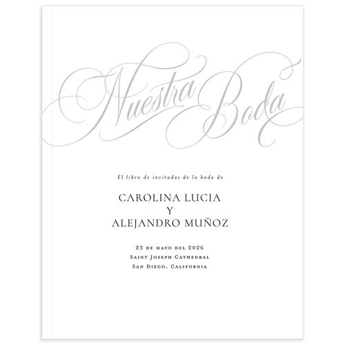 Nuestra Boda Wedding Guest Book Pure White