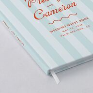 Cabana Stripes Guest Books Pastel Blue