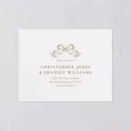 Antique Botanical Garland All-in-One Wedding Invitations Champagne Signature Light Both Recipient and Return Addresses No