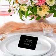 Modern Contrast Place Cards Midnight Signature