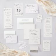 Graceful Botanical Menus Shadow Gray Signature