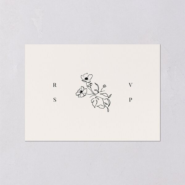 Elegant Minimal Wedding Response Cards Champagne Signature Standard
