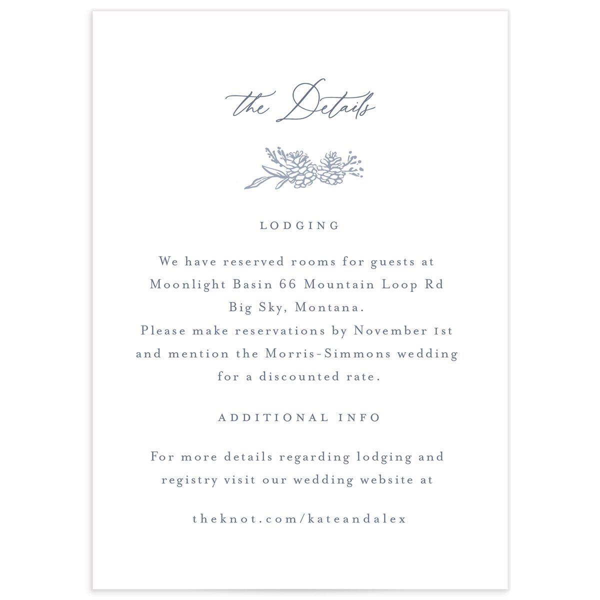 Romantic Branches Wedding Enclosure Cards