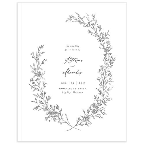 Romantic Branches Guest Books - Grey