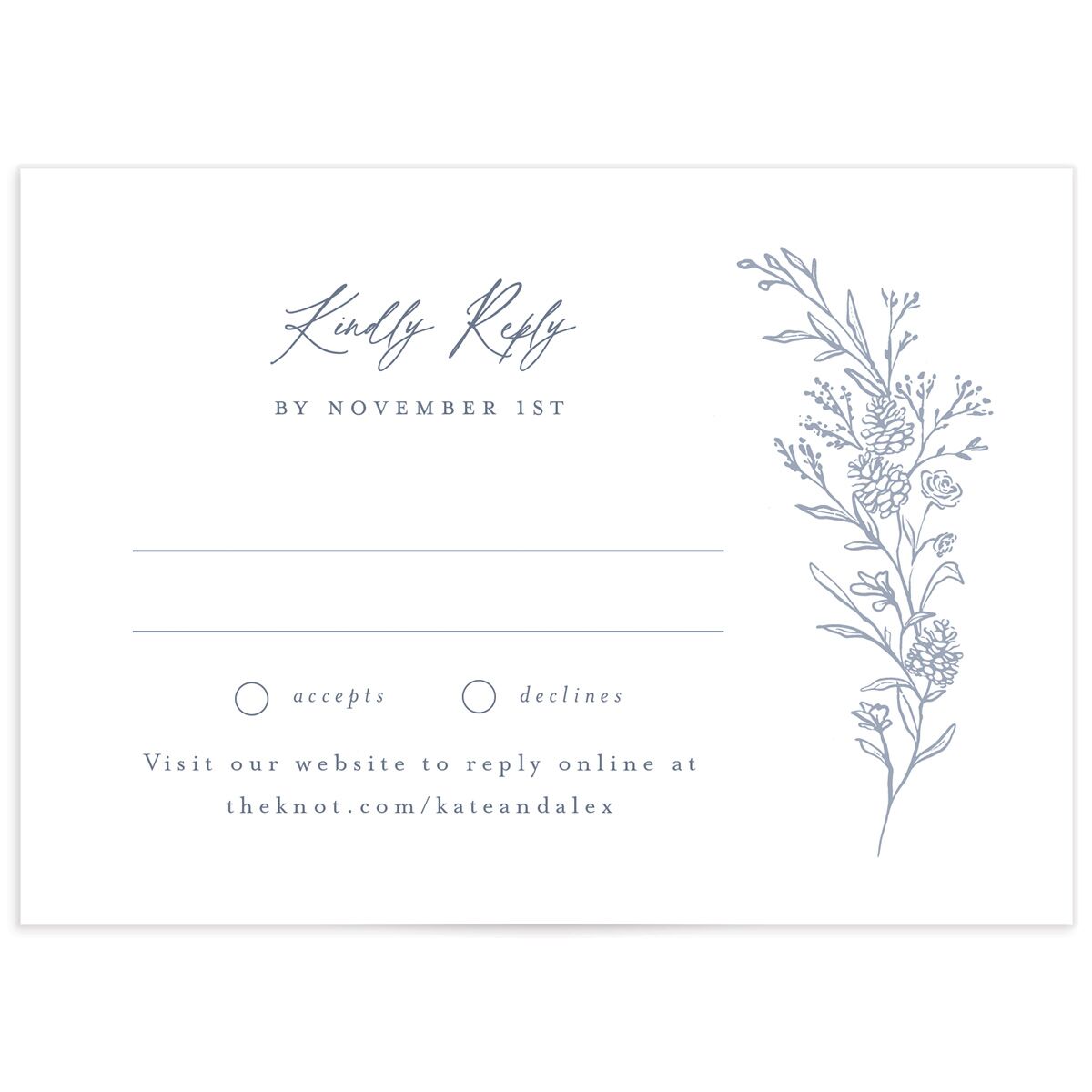 Romantic Branches Wedding Response Cards