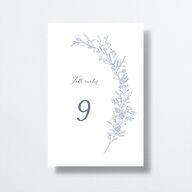 Romantic Branches Table Numbers Dusty Blue Signature