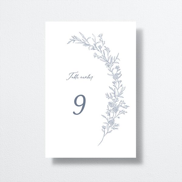 Romantic Branches Table Numbers Dusty Blue Signature