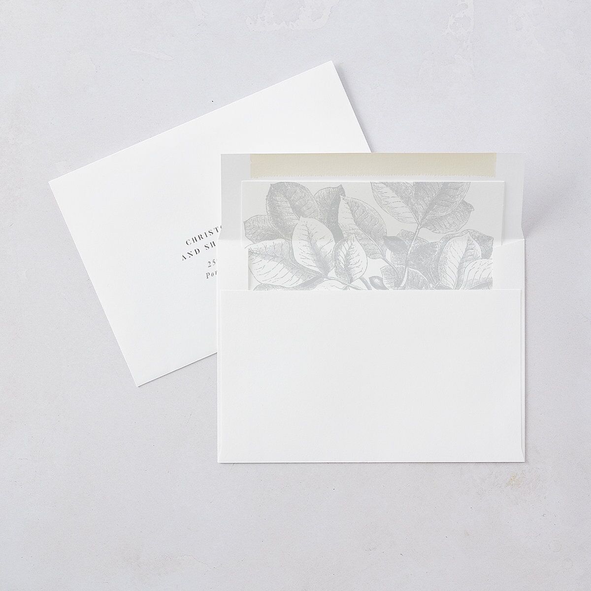 Timeless Script Save The Date Cards Medieval Grey Signature smooth Blank No Standard