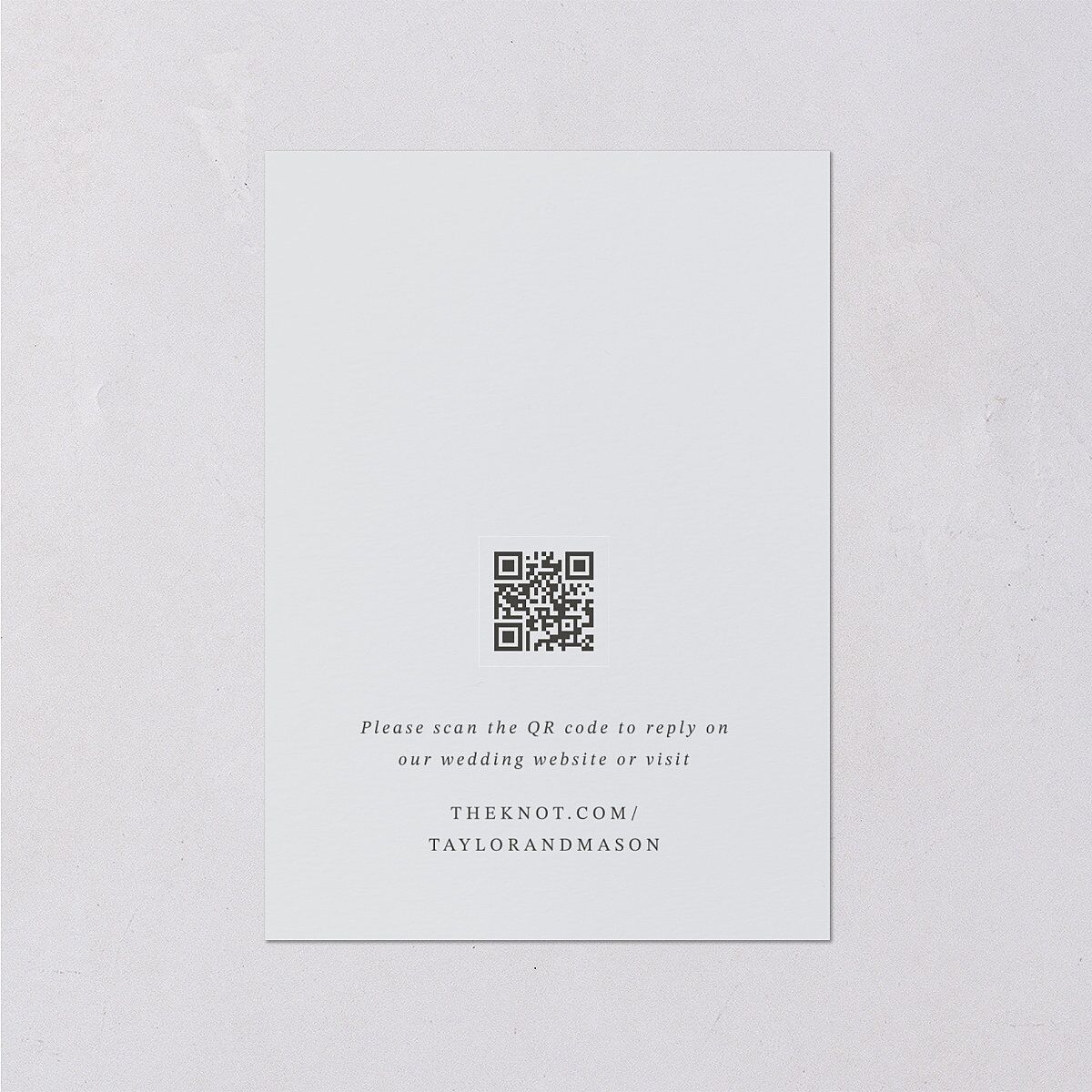 Monogram Garland Foil Wedding Response Cards Ice Blue Gold Signature Standard