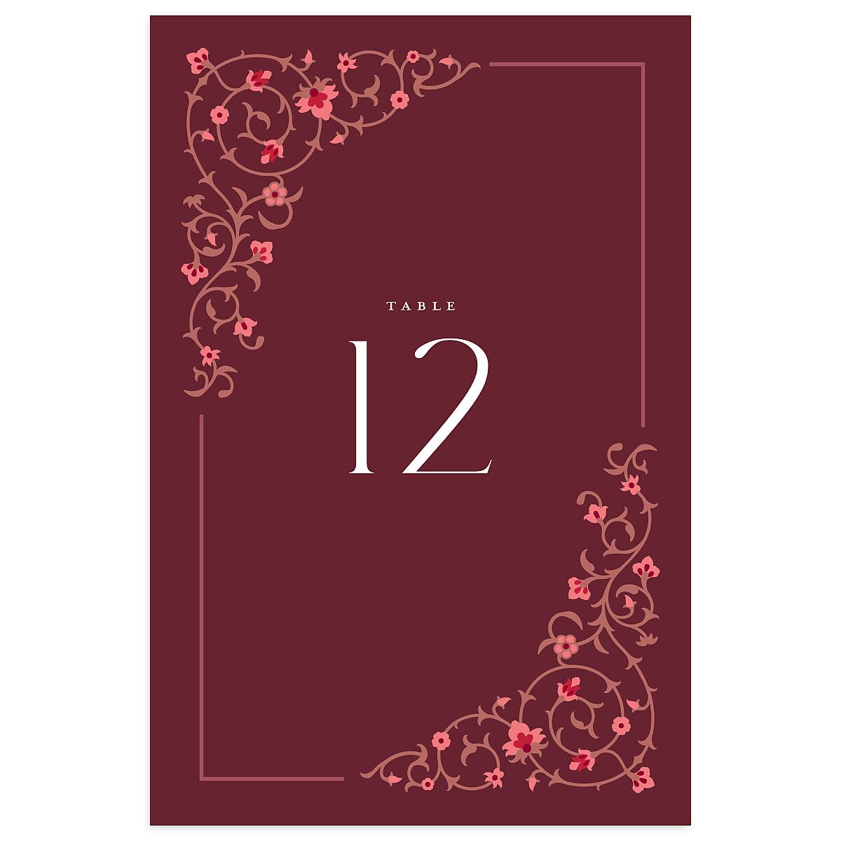 Ornate Threshold Table Numbers