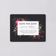 Blooming Botanical Save The Date Magnets Midnight Magnet Paper