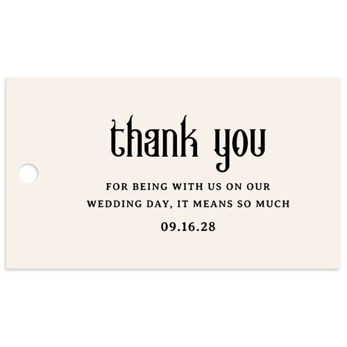 Western Gothic Favor Gift Tags Champagne Signature