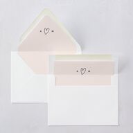 Elegant Heart Euro Envelope Liners Pure White Luxe