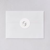 Rose Garden Crest Wedding Stickers by Bridgerton Pure White Circle
