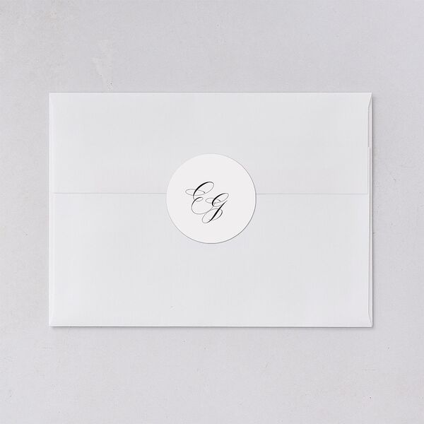 Rose Garden Crest Wedding Stickers by Bridgerton Pure White Circle