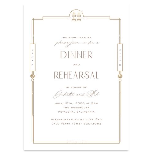 Eternal Devotion Rehearsal Dinner Invitations Fawn Signature Blank Standard