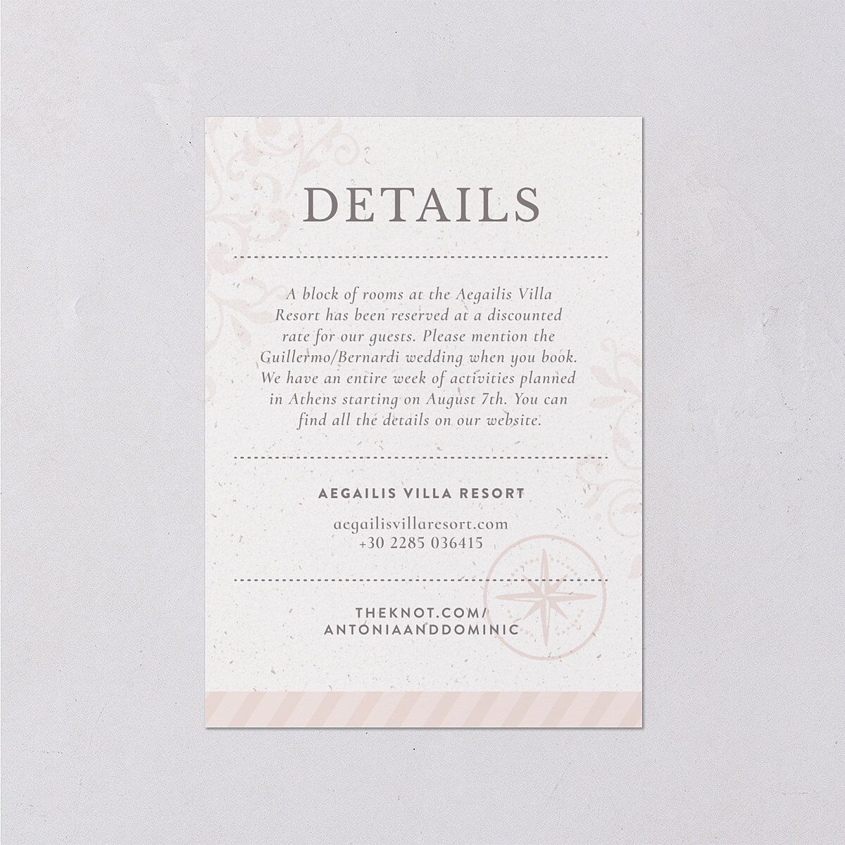 Timeless Passport Wedding Enclosure Cards — view 1