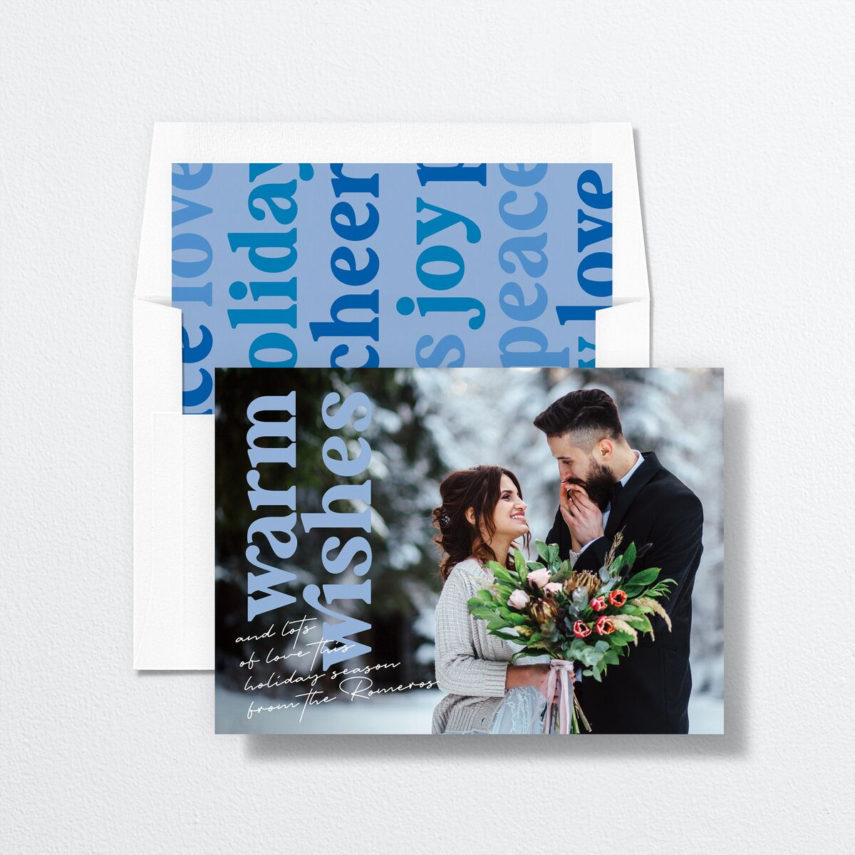 Warm Wishes Envelope Liners Sea Blue Standard