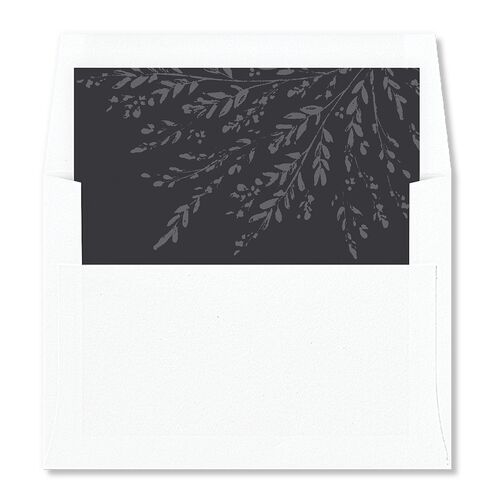 Exquisite Branches Botanical Standard Envelope Liners Charcoal Standard