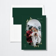 Christmas Sprigs Envelope Liners Dark Green Standard