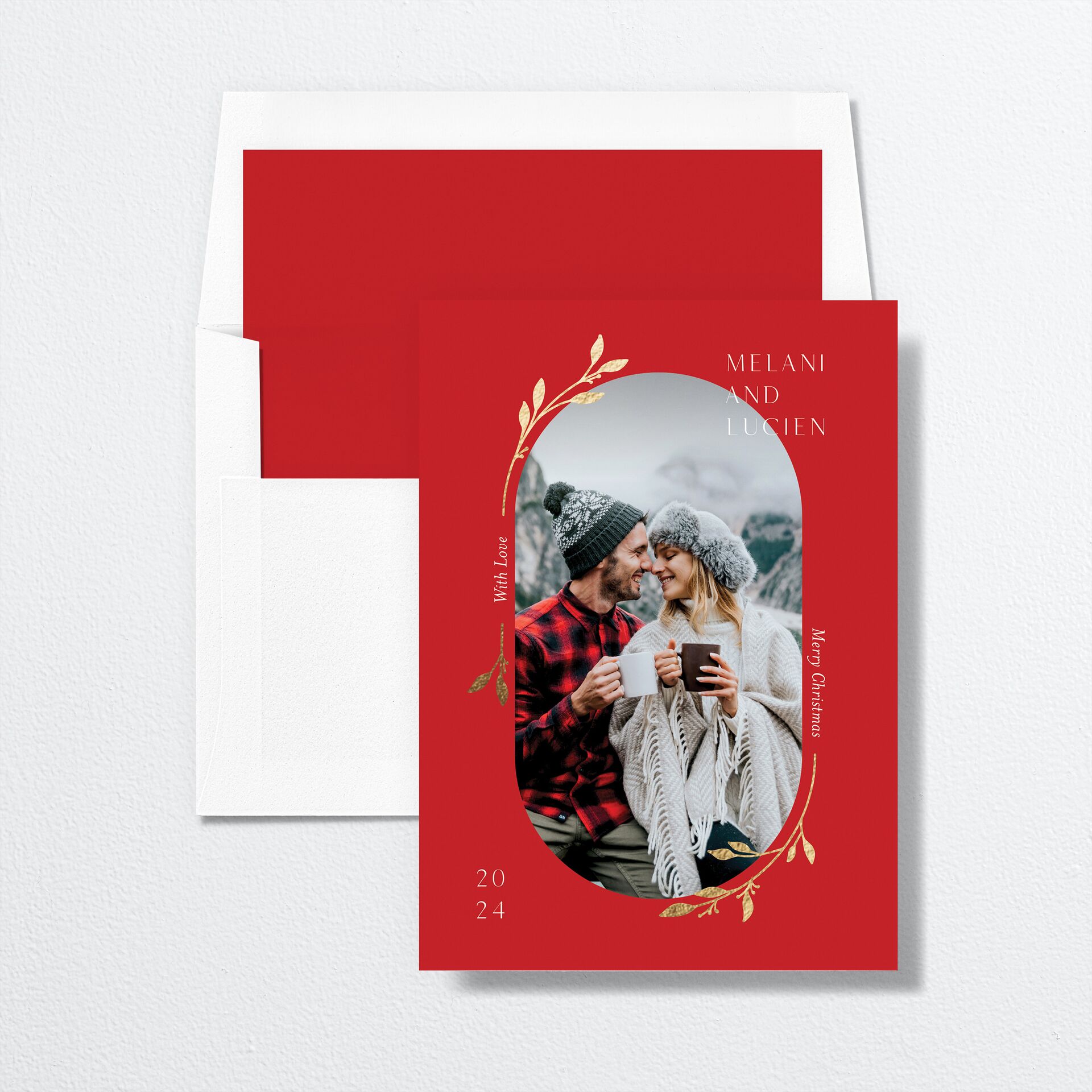 Christmas Sprigs Envelope Liners — view 1