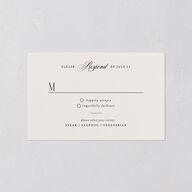 Cosmopolitan All-in-One Wedding Invitations Champagne Signature Light Both Recipient and Return Addresses No