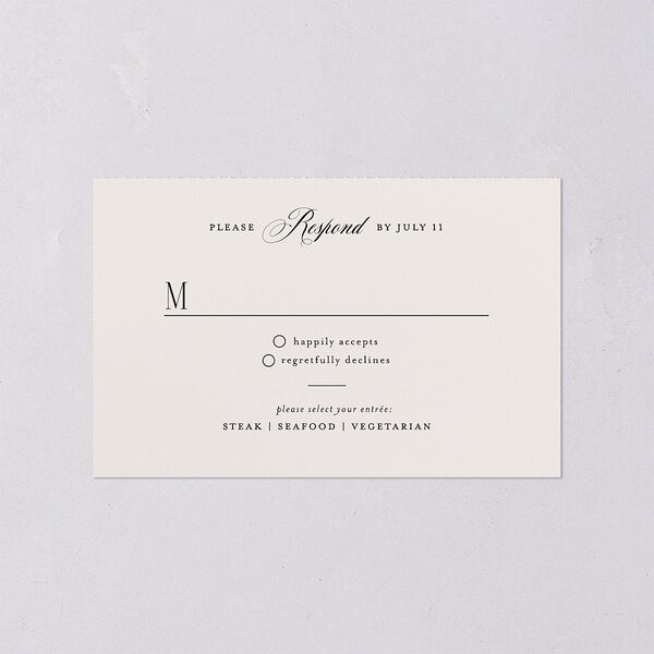 Cosmopolitan All-in-One Wedding Invitations Champagne Signature Light Both Recipient and Return Addresses No