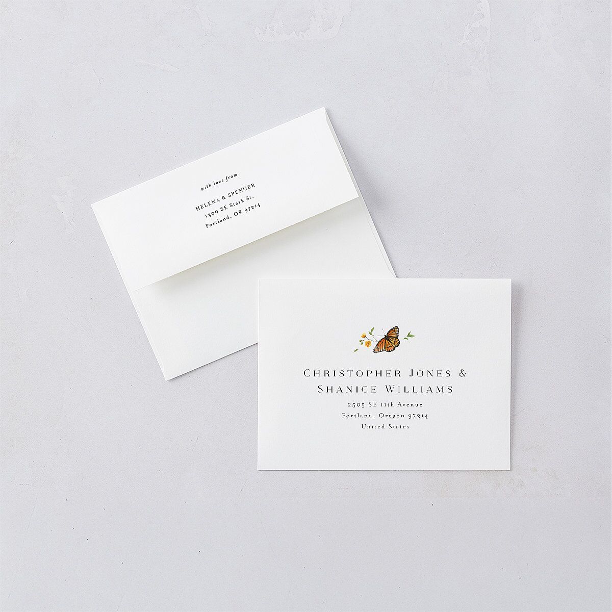 Rustic Butterfly Garden Save The Date Magnets Pure White Magnet Paper