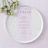 Real Talk Menus Sheer Lilac Signature