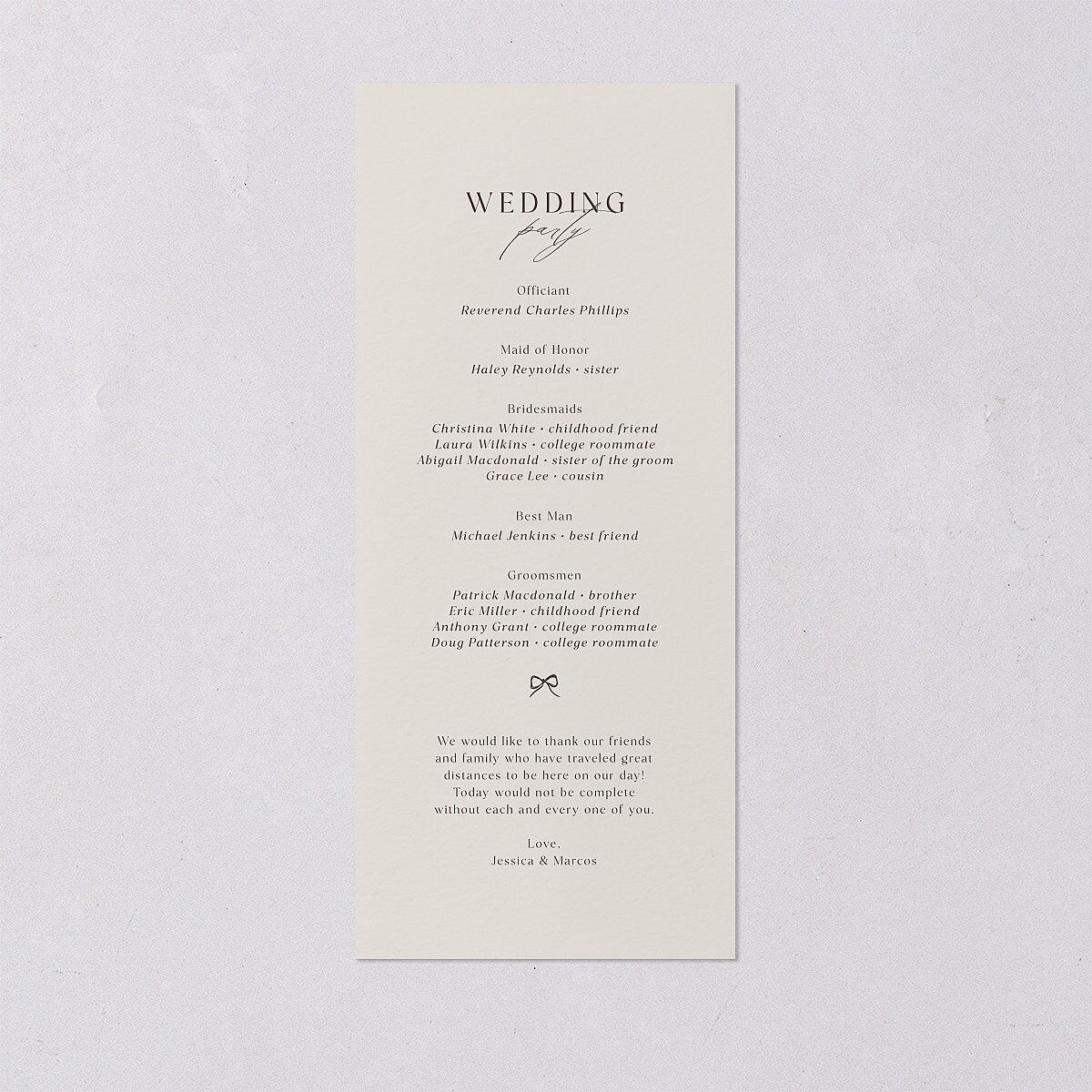 Simple Boho Flowers Wedding Programs Champagne Signature