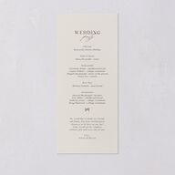 Simple Boho Flowers Wedding Programs Champagne Signature