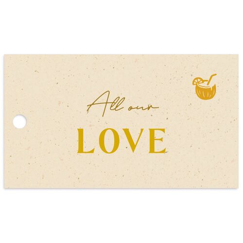 Beach Party Favor Gift Tags Sand Signature