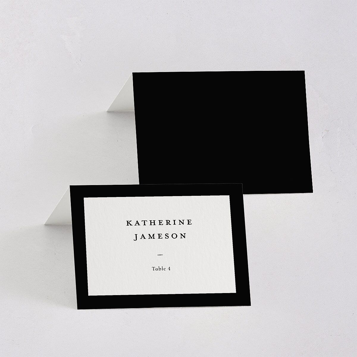 Refined Monogram Place Cards Midnight Signature