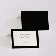 Refined Monogram Place Cards Midnight Signature