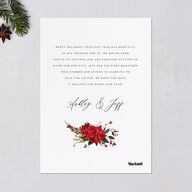 Boho Wildflower Holiday Holiday Cards Ruby Signature Blank Standard Portrait