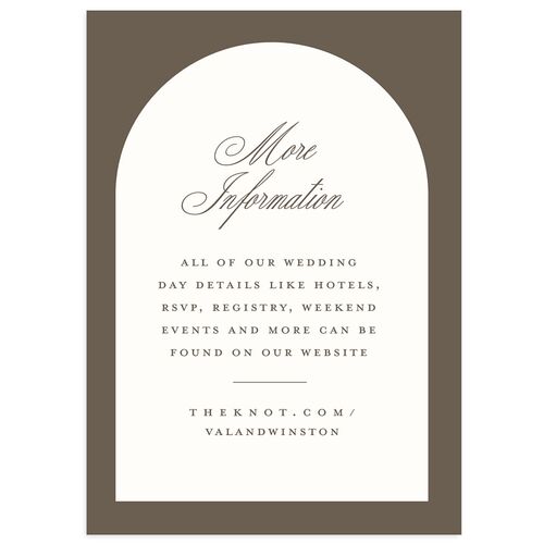 Elegant Eclectic Wedding Enclosure Cards Walnut Signature Standard